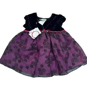 Rose Cottage Y2K Baby Girl's Velvet & Organza Dress Size 12 Months NWT old stock